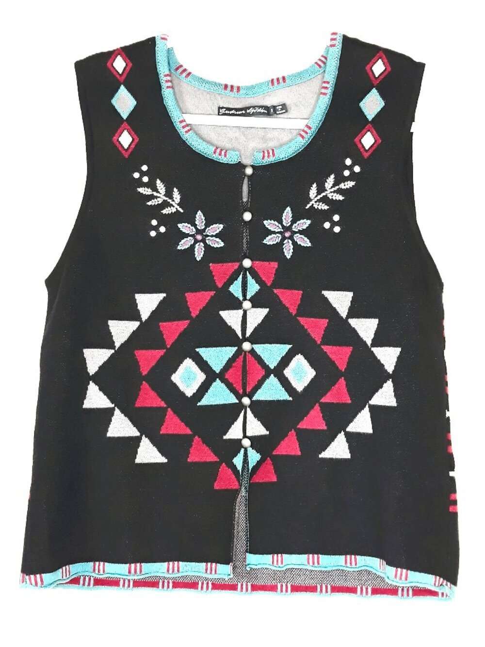 Gudrun Sjoden Scandi Aztec Arrow Vest Small Organic Cotton